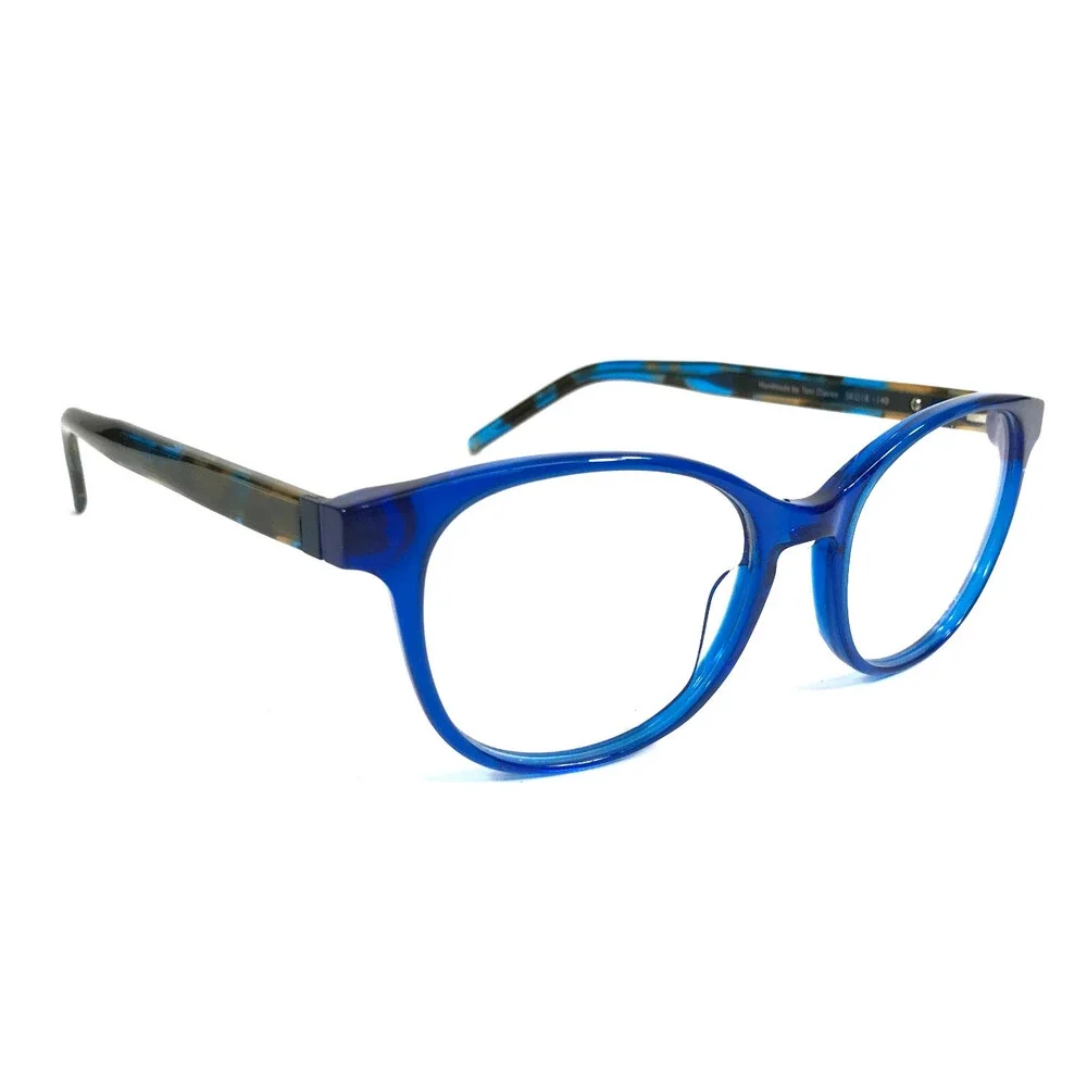 Tom Davies Eyeglasses Frames TD674 Col. 1936 Dusty Blue Brown Tortoise 50-18-140